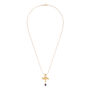 Blue cubic zirconia heart necklace by Ruby Jack
